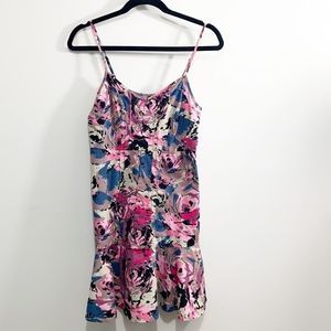 Kimchi Blue  Abstract multi color flower prin mini